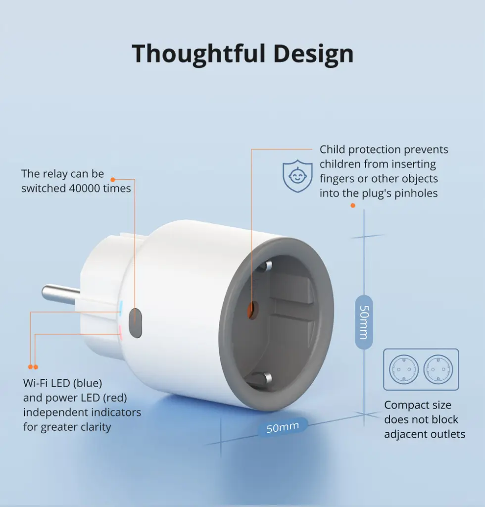 Sonoff S60 iPlug Presa Intelligente con misurazione consumi 16A.webp
