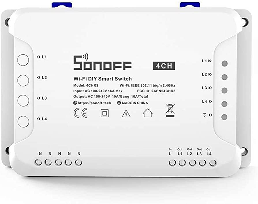 [4CH-PRO-R3-1025] SONOFF - 4-Gang Wi-Fi/RF Smart Switch