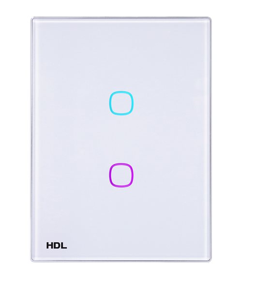 [HDL-MPT2.46-A-White] HDL iTouch 2-Buttons Touch Panel US  (White)