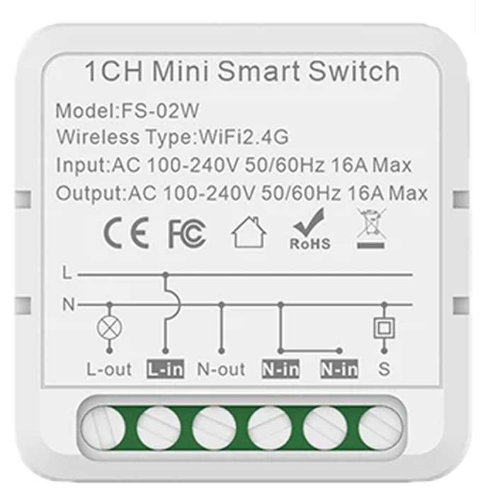 [Tuya-Mini-1G-16A] Moes Mini 1 Gang 16A WIFI