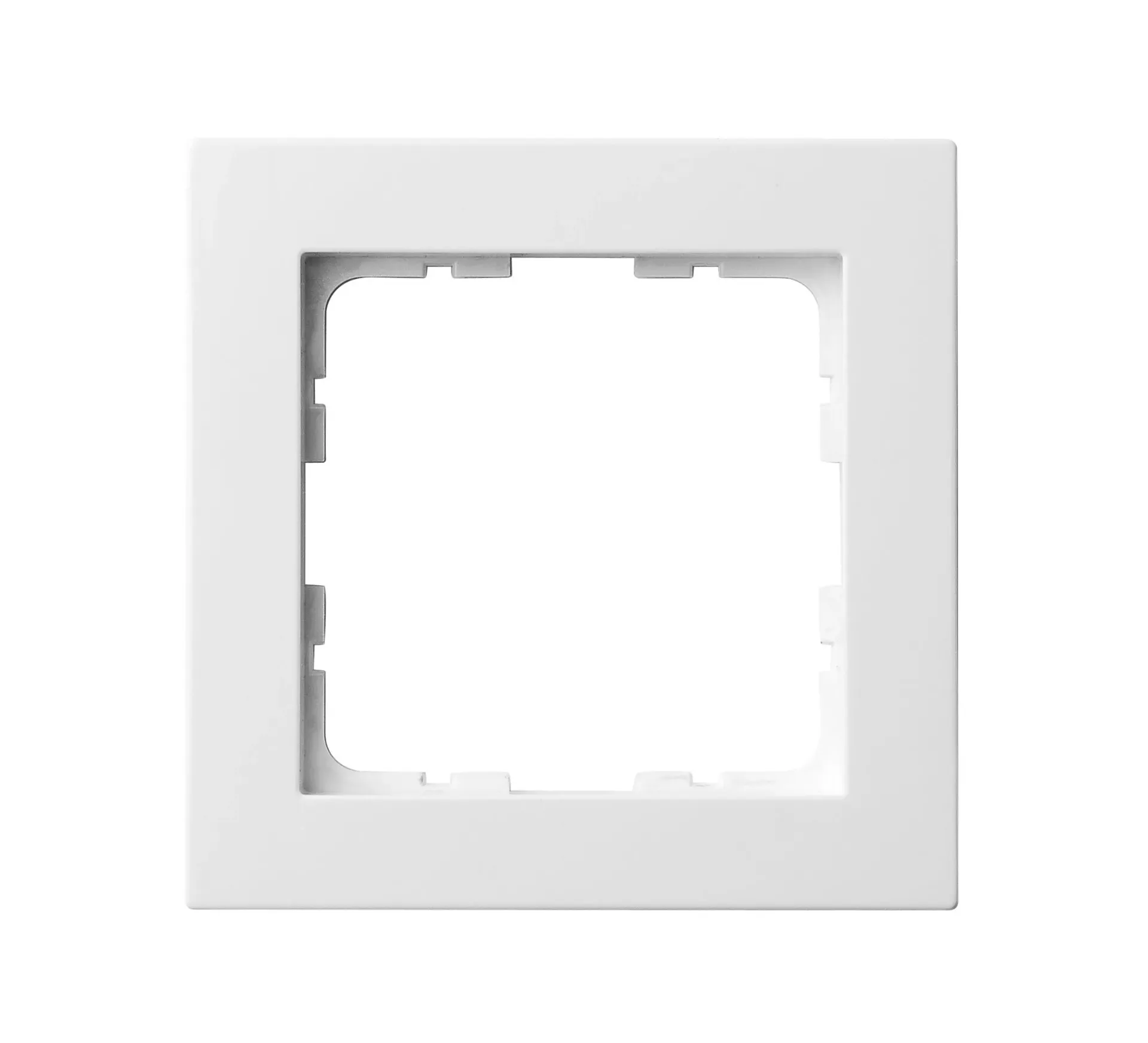 GVS Plastic frame 1-fold, for 55mm system, White Shiny Finish