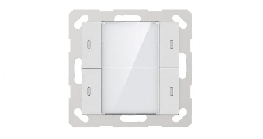 GVS KNX Push Button Sensor Plus, 2- Gang, 55mm - Shiny Finish