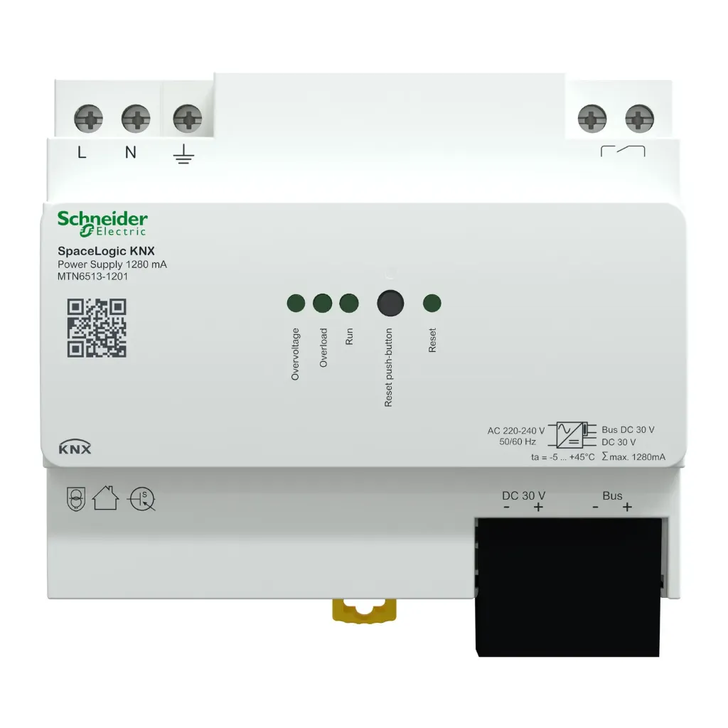 [MTN6513-1201] Schneider Power supply, Spacelogic KNX, REG-K/1280mA, white
