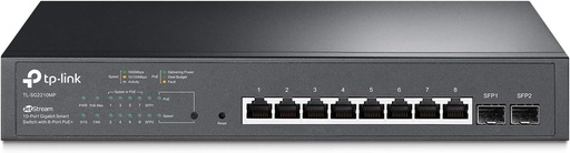 [TL-SG2210MP] TP-Link Jetstream 10 Port Gigabit Smart Managed PoE switch | 8 PoE+ Ports - 150W, 2 SFP Slots