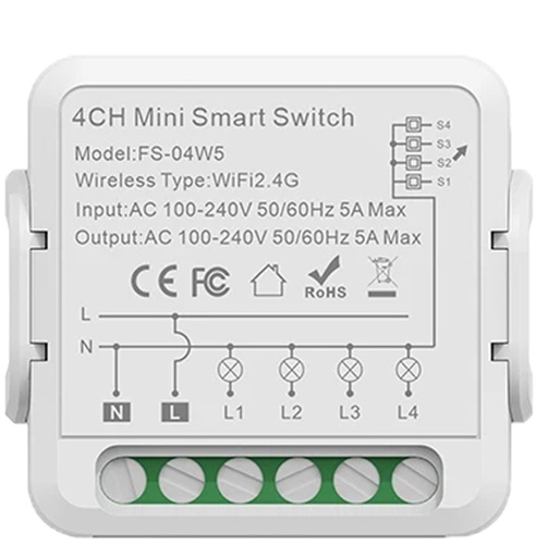 Tuya Mini 4 Gang Zigbee