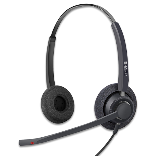 [FCH7303D] FIBERME - Duo Headset, Direct USB, Volume Control, Dual Mic ENC AI Noise Cancellation
